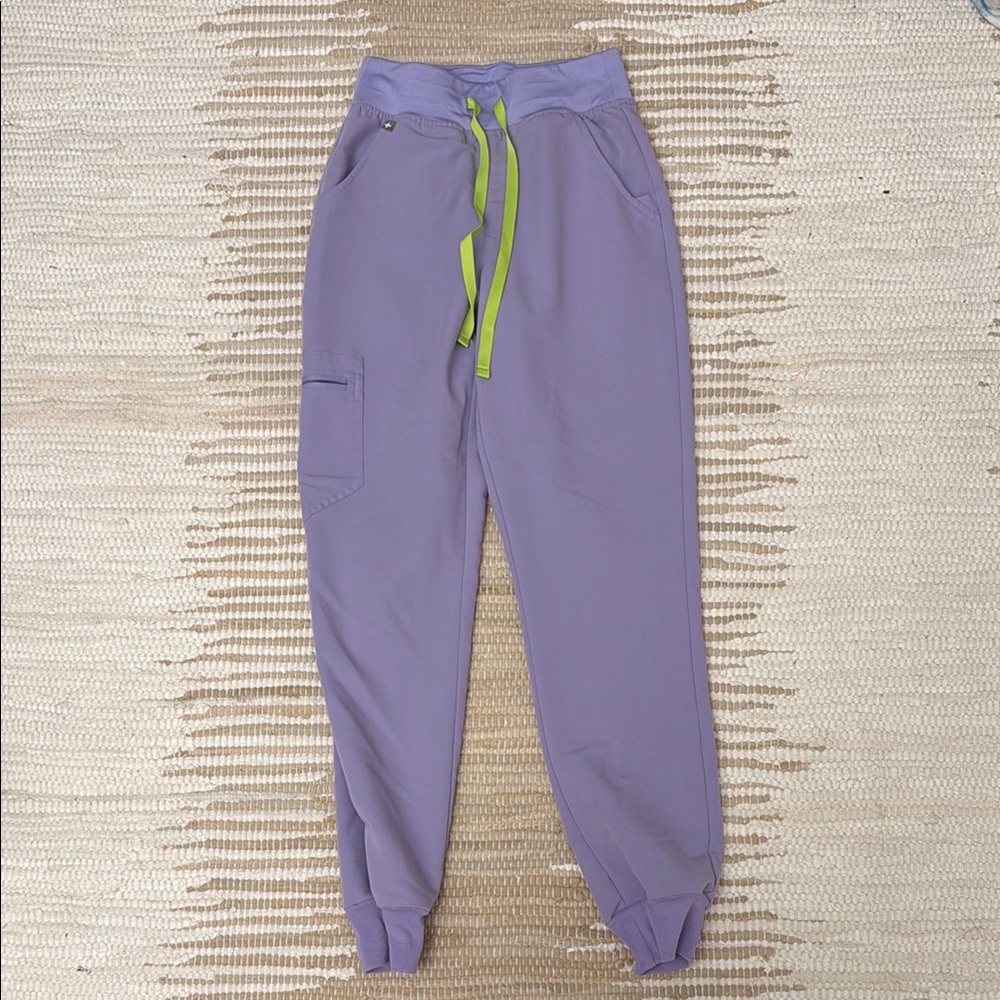 Women's Lavender Dew Zamora High Waisted - Jogger Scrub Pants - XXS Regular